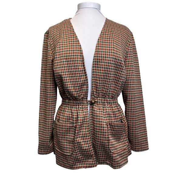 Vintage Dutchmaid Mid Century 70s Mod Academia Tan Cardigan Size 36 Ladies USA m - Picture 1 of 13
